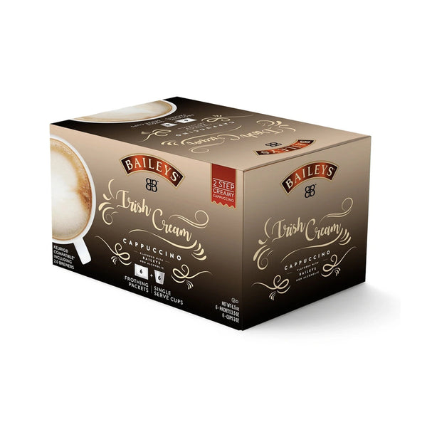 Baileys 2-Step Irish Creme Cappuccino (Coffee Pods & Frothing Packets - Box of 6)