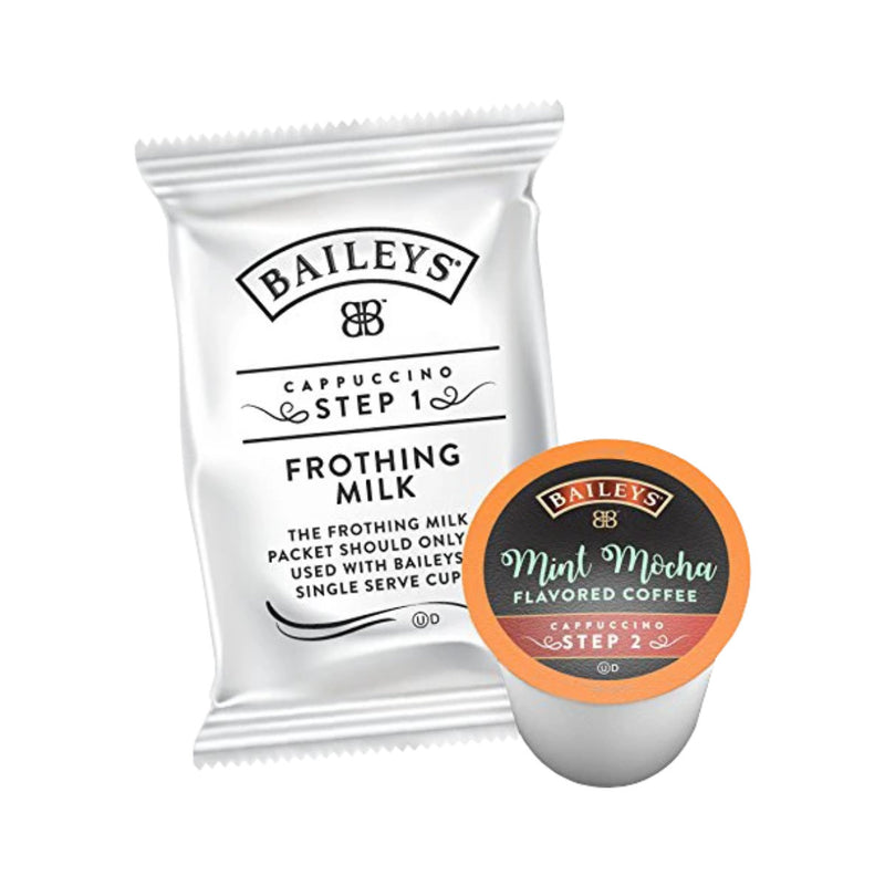 Baileys 2-Step Mint Mocha Creamy Cappuccino (Coffee Pods & Frothing Packets - Box of 6)