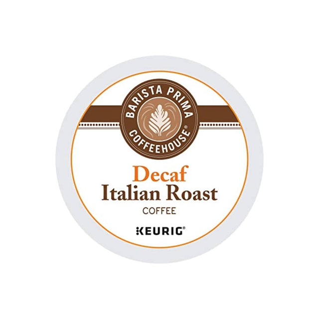 Barista Prima Decaf Italian Roast K-Cup® Recyclable Pods (Case of 96) K-Cups Barista Prima