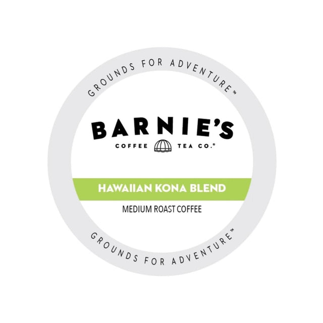 Barnie's Hawaiian Kona Blend Single-Serve Coffee Pods (Box of 22) K-Cups Barnie's