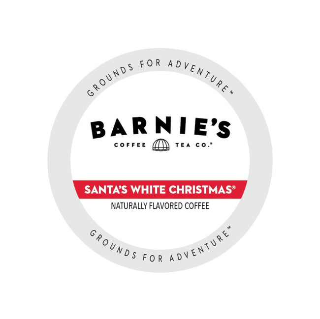 * SEASONAL * Barnie's Coffee Santa's White Christmas Single-Serve Pods (Box of 24)