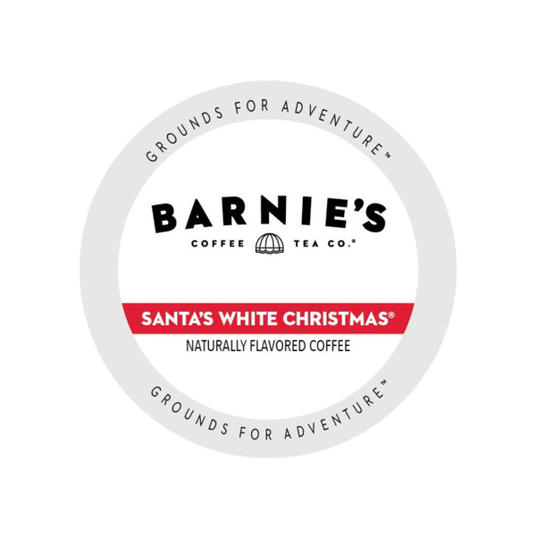 * SEASONAL * Barnie's Coffee Santa's White Christmas Single-Serve Pods (Case of 96)