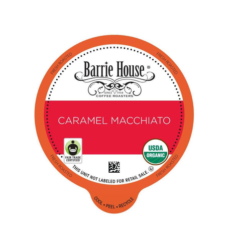 Barrie House Fair Trade Caramel Macchiato Single-Serve Coffee Pods (Case of 96) K-Cups Barrie House