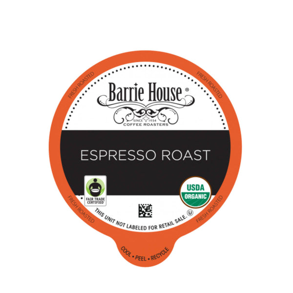 Barrie House Fair Trade Espresso Roast Single-Serve Coffee Pods (Case of 96)