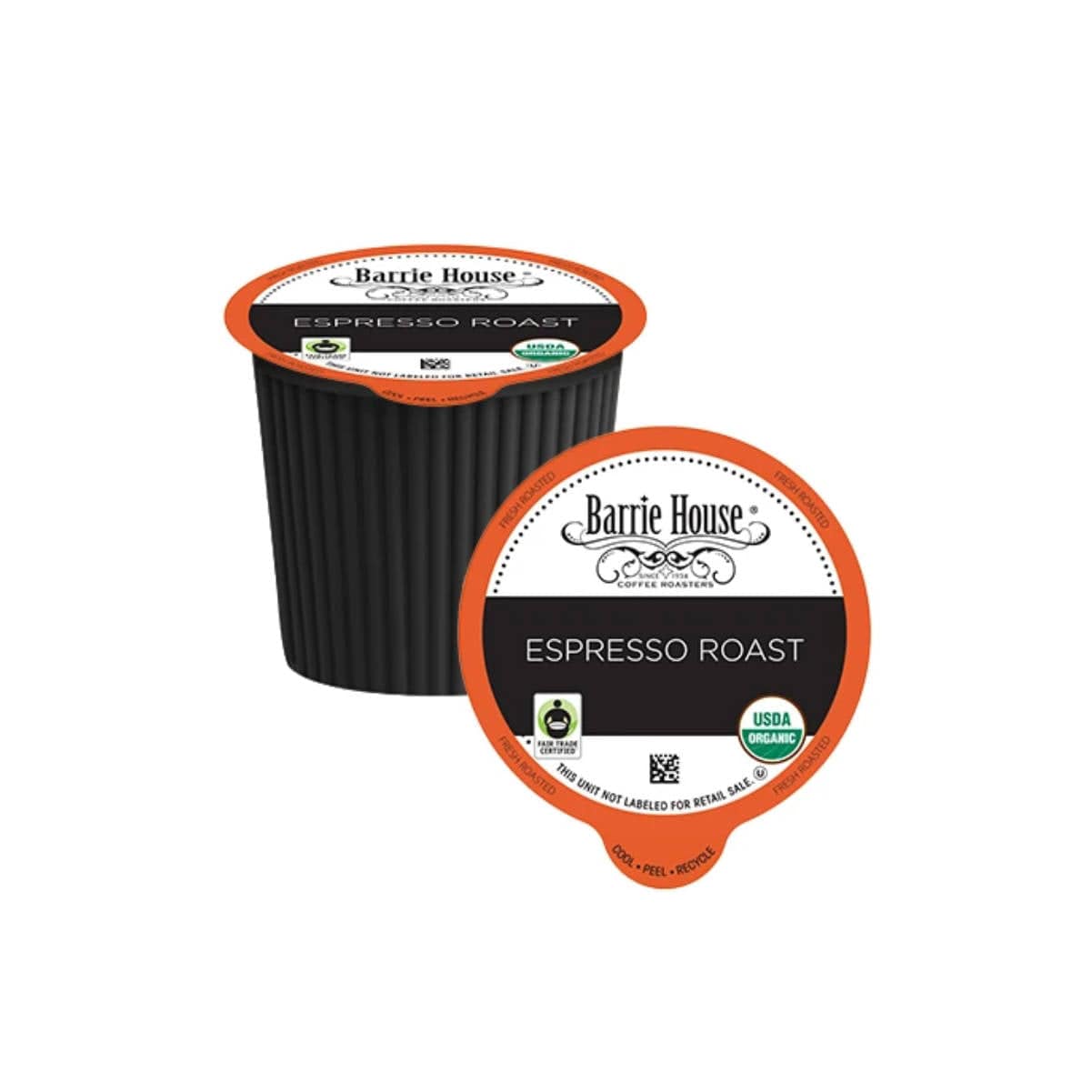 Barrie House Fair Trade Espresso Roast Single-Serve Coffee Pods (Box of 24) K-Cups Barrie House