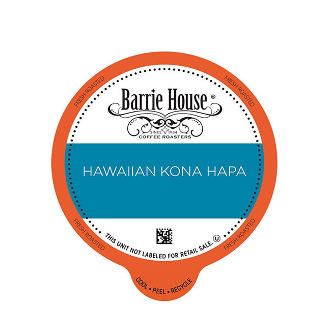 Barrie House Hawaiian Kona Hapa Blend Single-Serve Coffee Pods (Box of 24)
