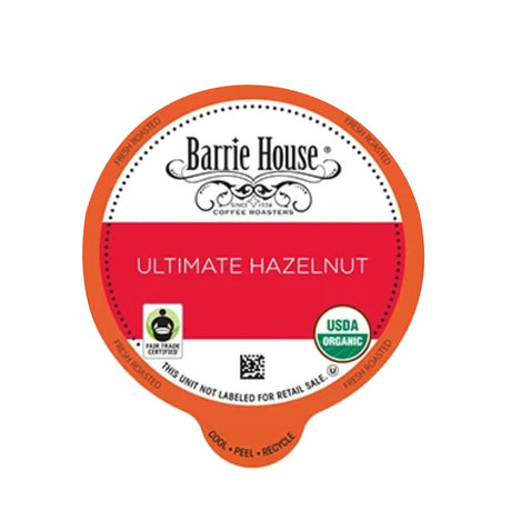 Barrie House Fair Trade Ultimate Hazelnut Single-Serve Coffee Pods (Box of 24) K-Cups Barrie House