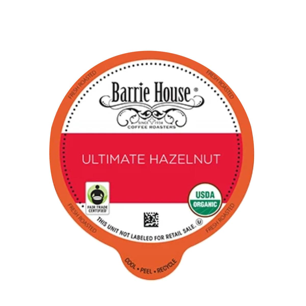 Barrie House Fair Trade Ultimate Hazelnut Single-Serve Coffee Pods (Case of 96) K-Cups Barrie House