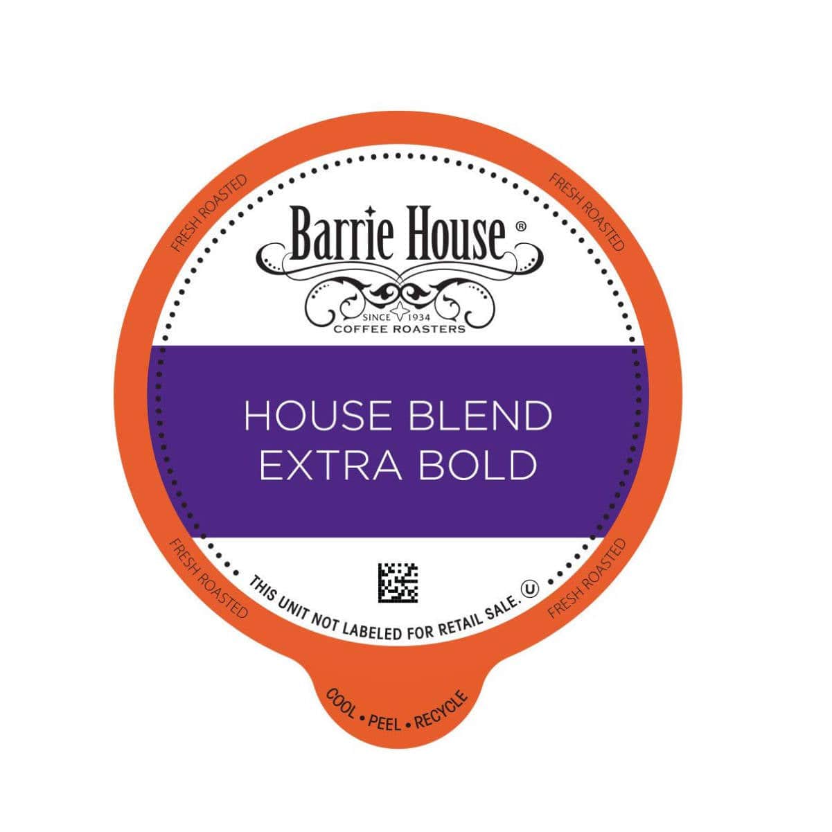 Barrie House House Blend Extra Bold Single-Serve Coffee Pods (Case of 96) K-Cups Barrie House