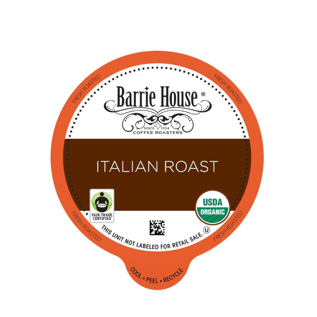 Barrie House Italian Roast Single-Serve Coffee Pods (Case of 96) K-Cups Barrie House