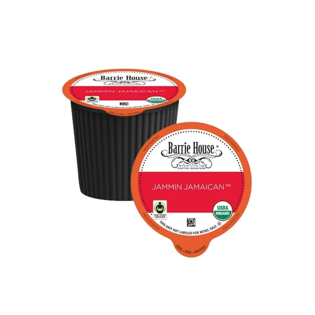 Barrie House Fair Trade Jammin Jamaican Single-Serve Coffee Pods (Box of 24) K-Cups Barrie House