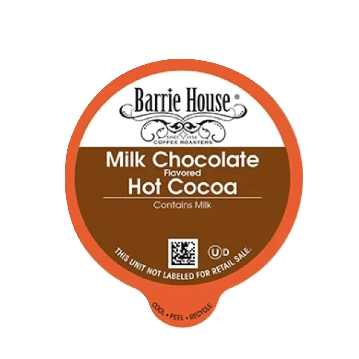 Barrie House Milk Chocolate Hot Cocoa Single-Serve Pods (Case of 96) K-Cups Barrie House
