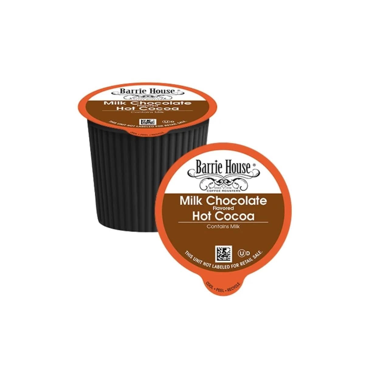 Barrie House Milk Chocolate Hot Cocoa Single-Serve Pods (Box of 24) K-Cups Barrie House