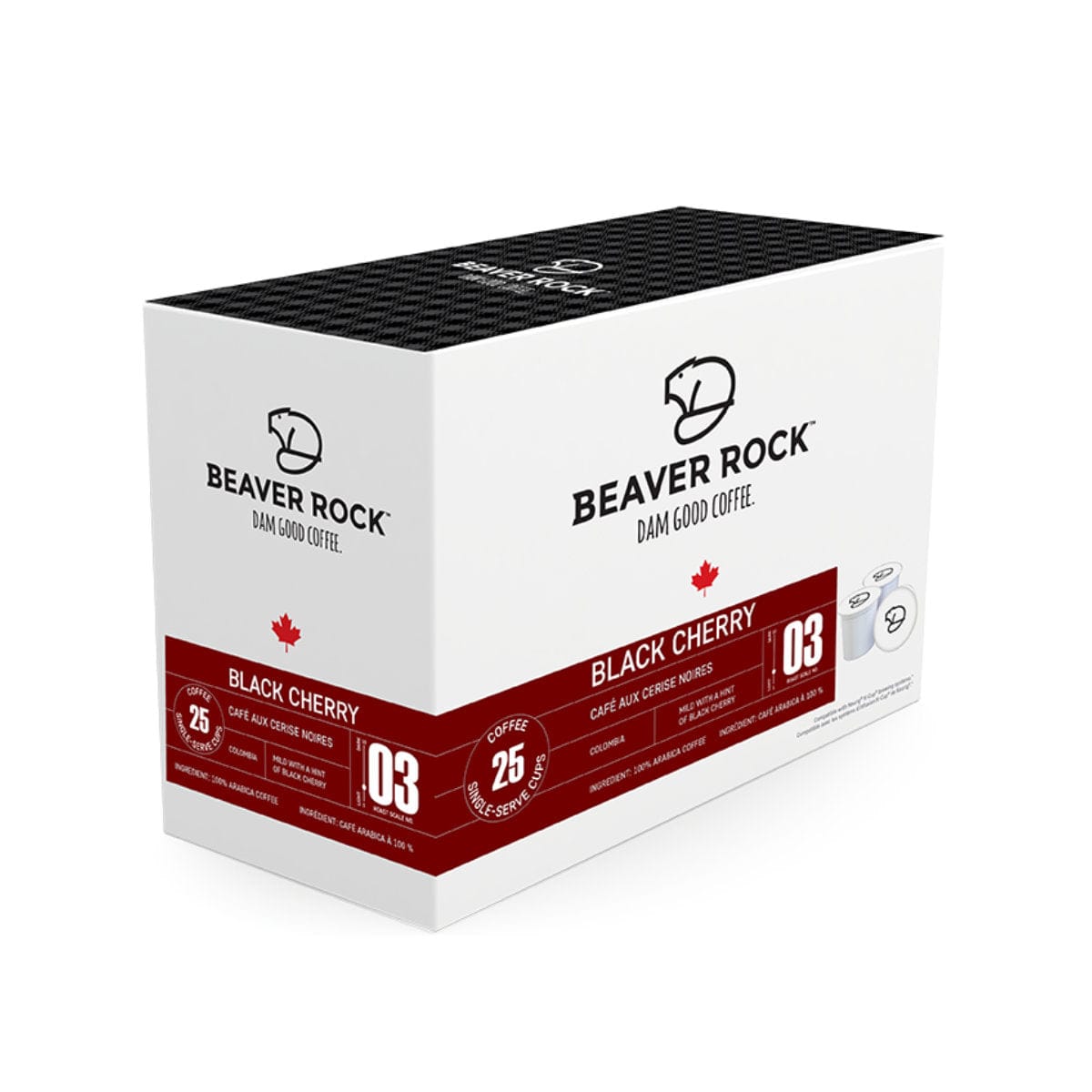 Beaver Rock Black Cherry Single-Serve Coffee Pods (Box of 25) K-Cups Beaver Rock