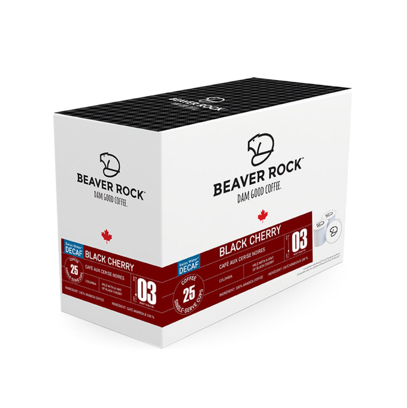 Beaver Rock Black Cherry Decaf Single-Serve Coffee Pods (Box of 25)