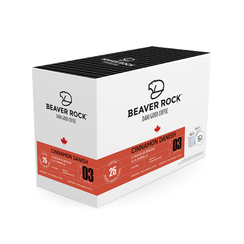 Beaver Rock Cinnamon Danish Single-Serve Coffee Pods (Box of 25)