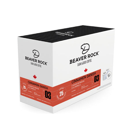 Beaver Rock Cinnamon Danish Decaf Single-Serve Coffee Pods (Case of 100) K-Cups Beaver Rock