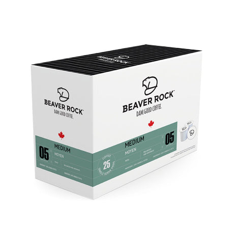 Beaver Rock Medium Roast Single-Serve Coffee Pods (Box of 25) K-Cups Beaver Rock