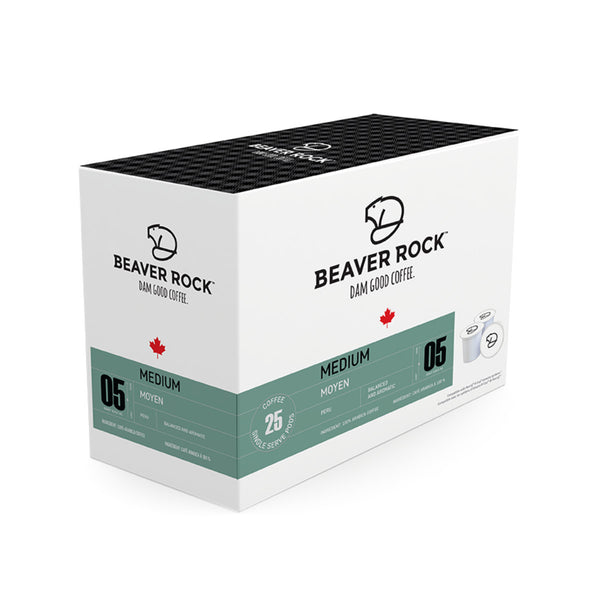 Beaver Rock Medium Roast Single-Serve Coffee Pods (Box of 25)