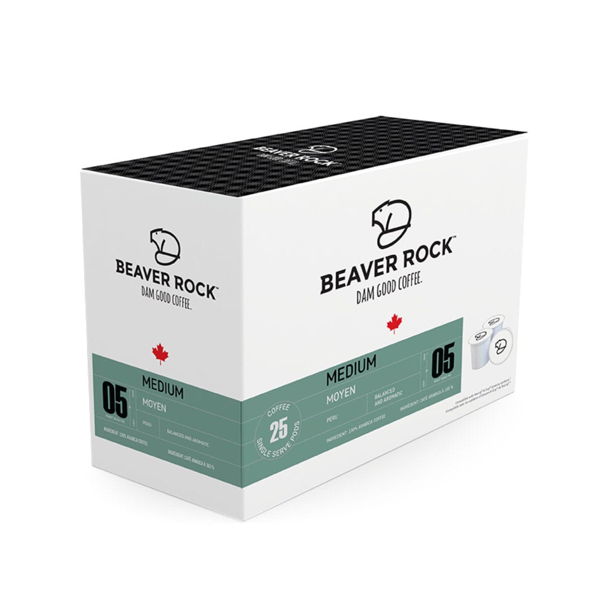 Beaver Rock Medium Roast Single-Serve Coffee Pods (Case of 100) K-Cups Beaver Rock