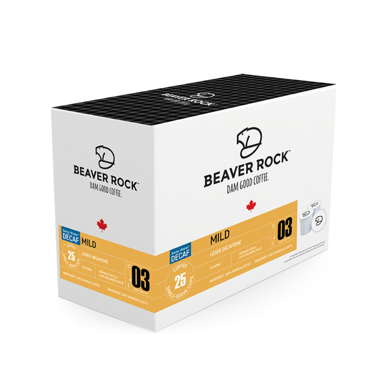 Beaver Rock Mild Decaf Single-Serve Coffee Pods (Box of 25)