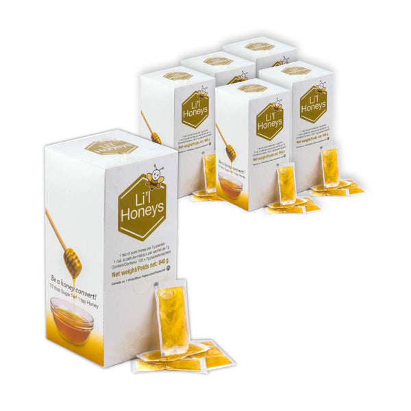 Bee Maid Lil' Honey Packets 6 Boxes Bulk Value Pack (720 x 7g )