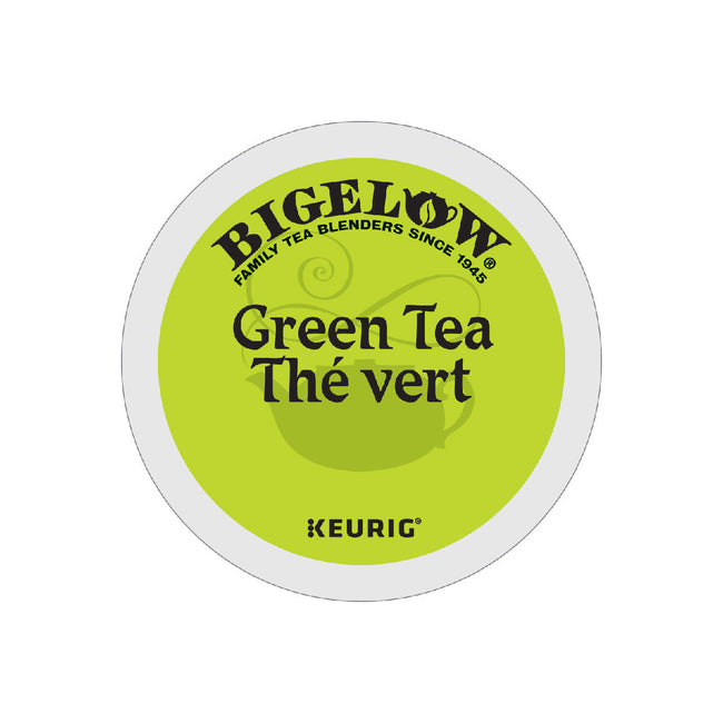 Bigelow Green Tea K-Cup® Recyclable Pods (Box of 24) - Best Before Feb 08, 2023