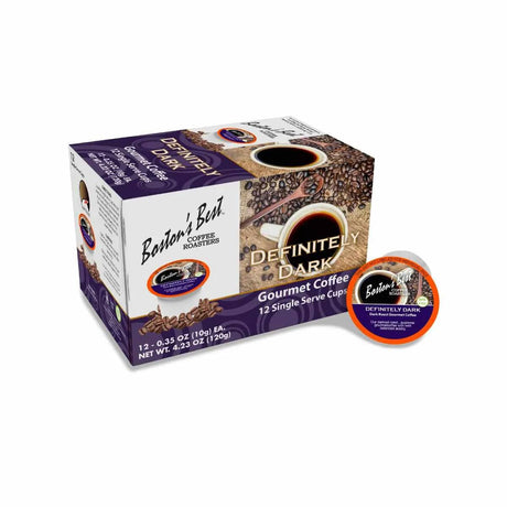 Boston's Best Definitely Dark Single-Serve Coffee Pods (Case of 72) K-Cups Boston's Best