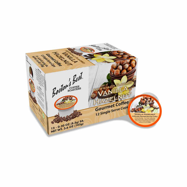 Boston's Best Vanilla Hazelnut Single-Serve Coffee Pods (Box of 12)