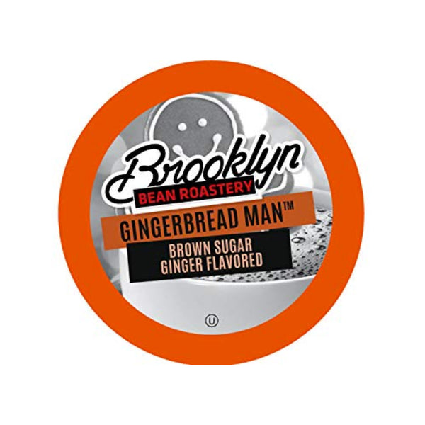 * SEASONAL * Brooklyn Bean Gingerbread Man Single-Serve Coffee Pods (Box of 24)