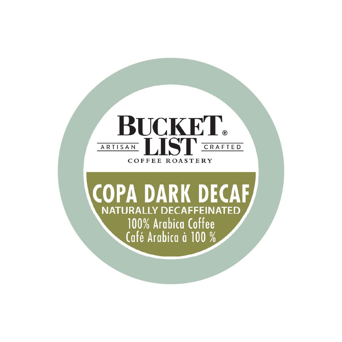 Bucket List Coffee Copa Dark Decaf Single Serve Pods (Box of 24) K-Cups Bucket List