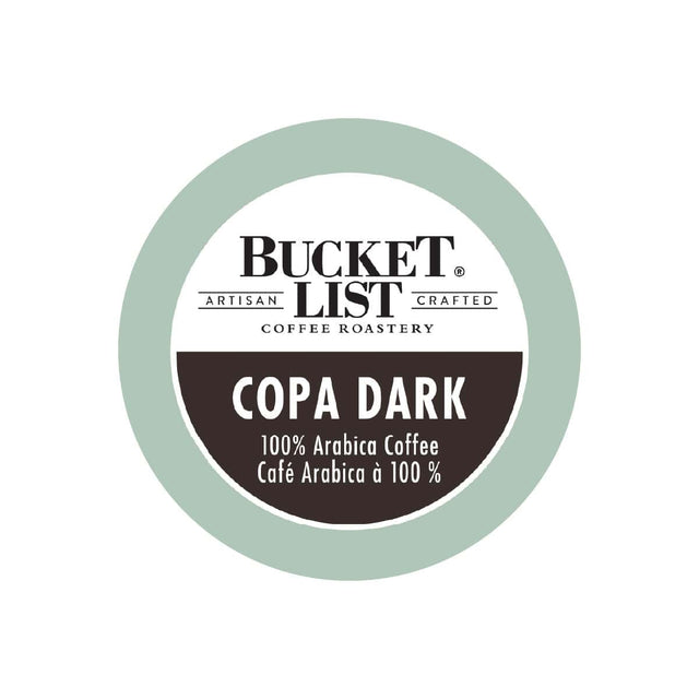 Bucket List Coffee Copa Dark Single Serve Pods (Case of 96) K-Cups Bucket List