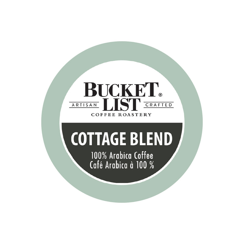 Bucket List Coffee Cottage Blend Single Serve Pods (Box of 24)