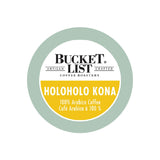 Bucket List Coffee Holoholo Kona Single Serve Pods (Case of 96) K-Cups Bucket List
