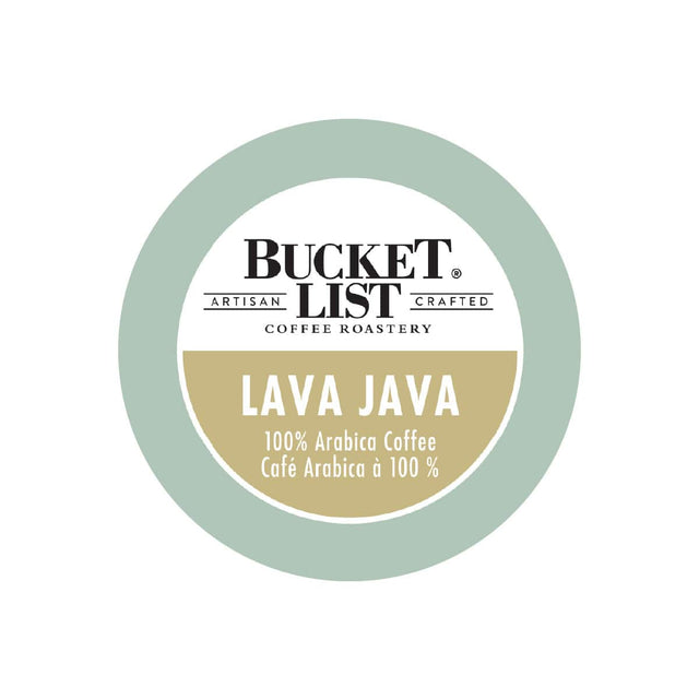 Bucket List Coffee Lava Java Single Serve Pods (Box of 24) K-Cups Bucket List