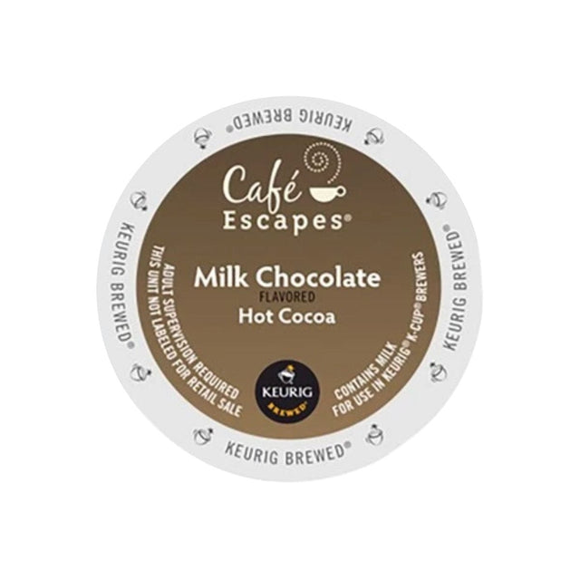 Cafe Escapes Hot Milk Chocolate Cocoa K-Cup® Pods (Case of 96) K-Cups Cafe Escapes
