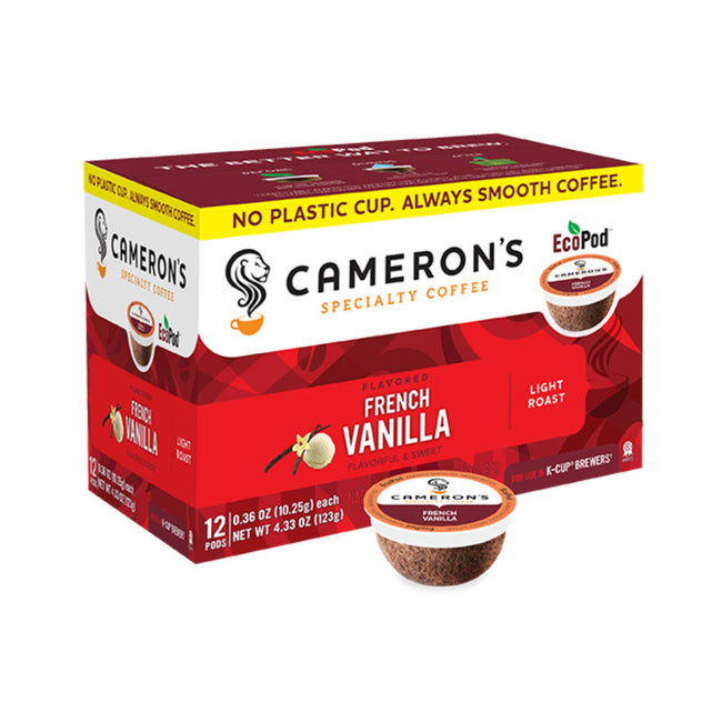Cameron's French Vanilla Single-Serve Eco Coffee Pods (Box of 12)