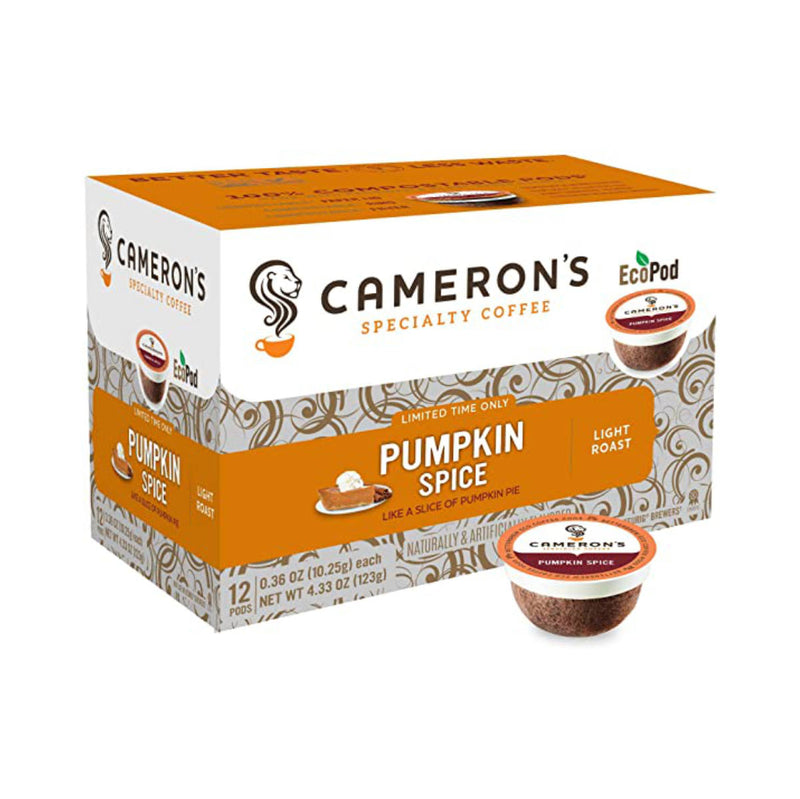 * SEASONAL * Cameron's Pumpkin Spice Single-Serve Eco Coffee Pods (Case of 72)