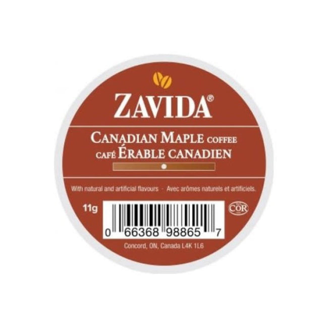 Zavida Canadian Maple Single-Serve Coffee Pods (Case of 96)