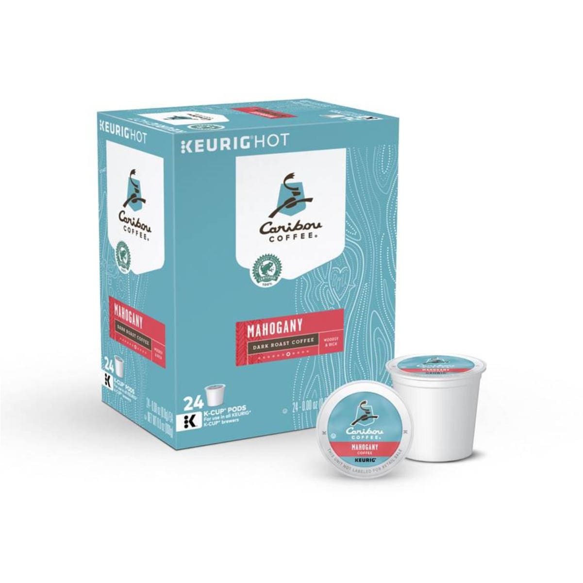 Caribou Mahogany K-Cup® Recyclable Coffee Pods (Box of 24) K-Cups Caribou Coffee