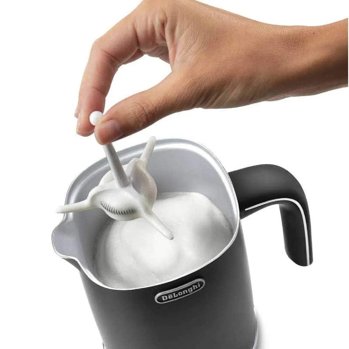 De'Longhi Distinta Electric Milk Frother Plus (EMF1BK) (Black Metal) Milk Frother DeLonghi