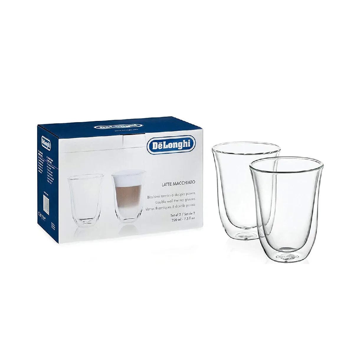 De'Longhi Double Walled Latte Macchiato Glasses (Set of 2)