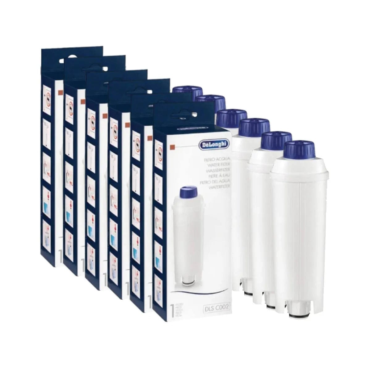 De'Longhi Water Filter for ECAM Type Espresso Machines (DLSC002) - Pack of 6 Accessory DeLonghi
