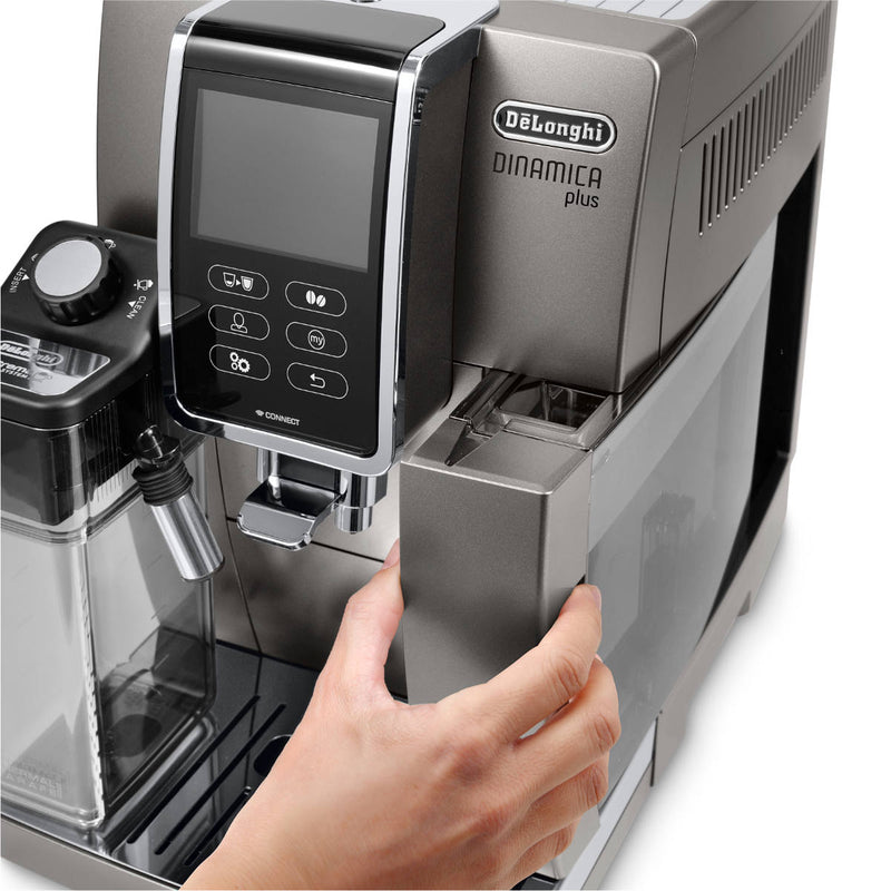DeLonghi Dinamica PLUS Smart Super Automatic Espresso & Cappuccino Machine With LatteCrema System ECAM37095TI (Titanium)