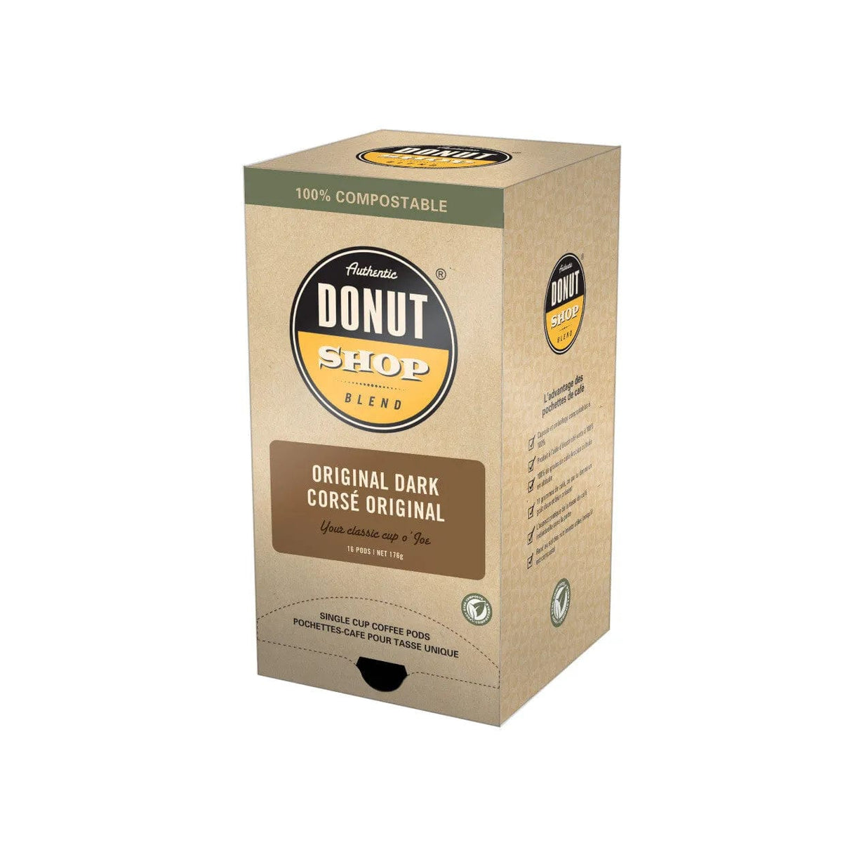 Authentic Donut Shop Blend Dark Roast Pods Soft Coffee Pods Authentic Donut Shop
