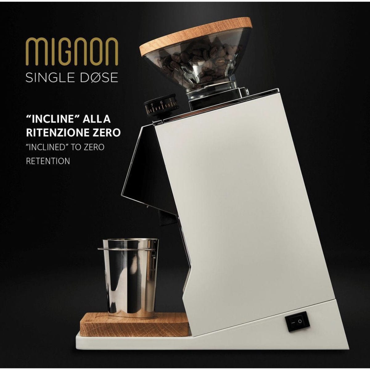 Eureka Oro Mignon Single Dose Grinder | Inclined To Zero Retention Grinder v1.1 (Chrome) Open Box 4337 Coffee Grinder Eureka