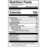 Nutrition Facts label for Royal Palm Al Madina Ajwa Dates - Premium Quality showing 182 calories per 55g serving (about 5 pieces). Contains 0g total fat, 0mg cholesterol, 19mg sodium (1%), 44g total carbohydrates (15%), 2g protein, 28mg magnesium (7%), and high potassium levels at 367mg (10%).