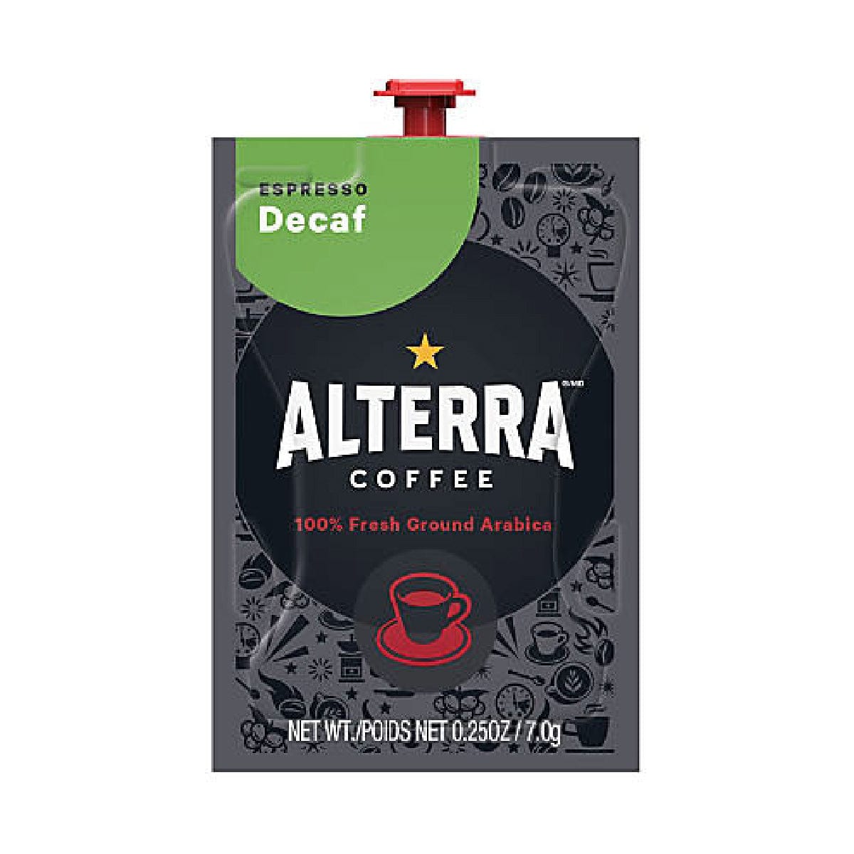Flavia Alterra Espresso Decaf Dark Roast Coffee Freshpacks (Case of 80) Freshpacks Alterra Coffee Roasters