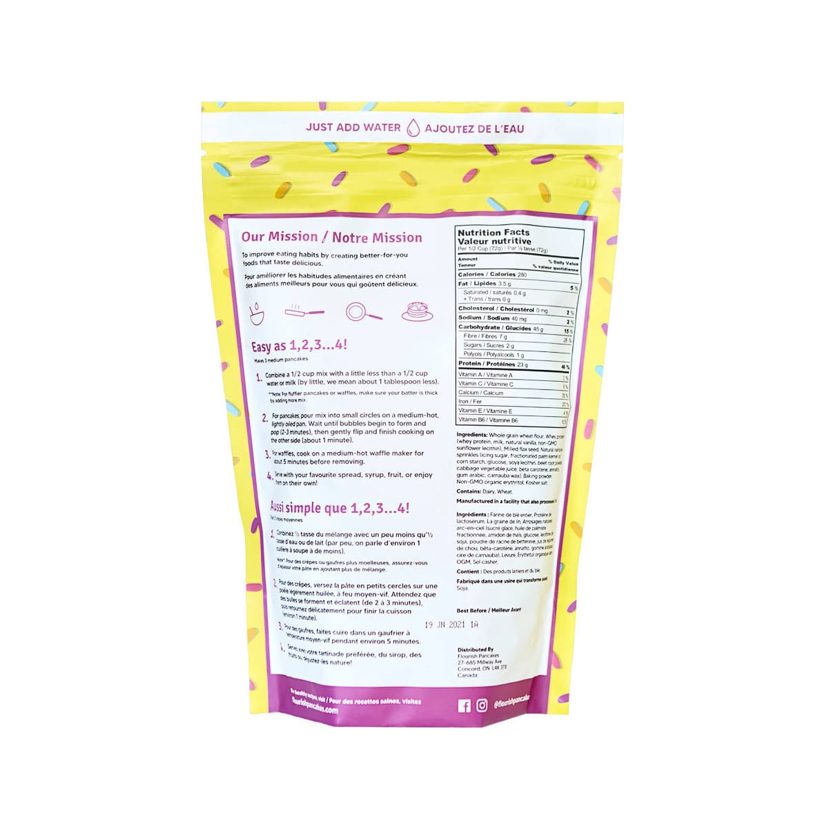 Flourish (Limited Edition) Birthday Cake Protein Pancake & Waffle Mix Snacks & Treats Flourish