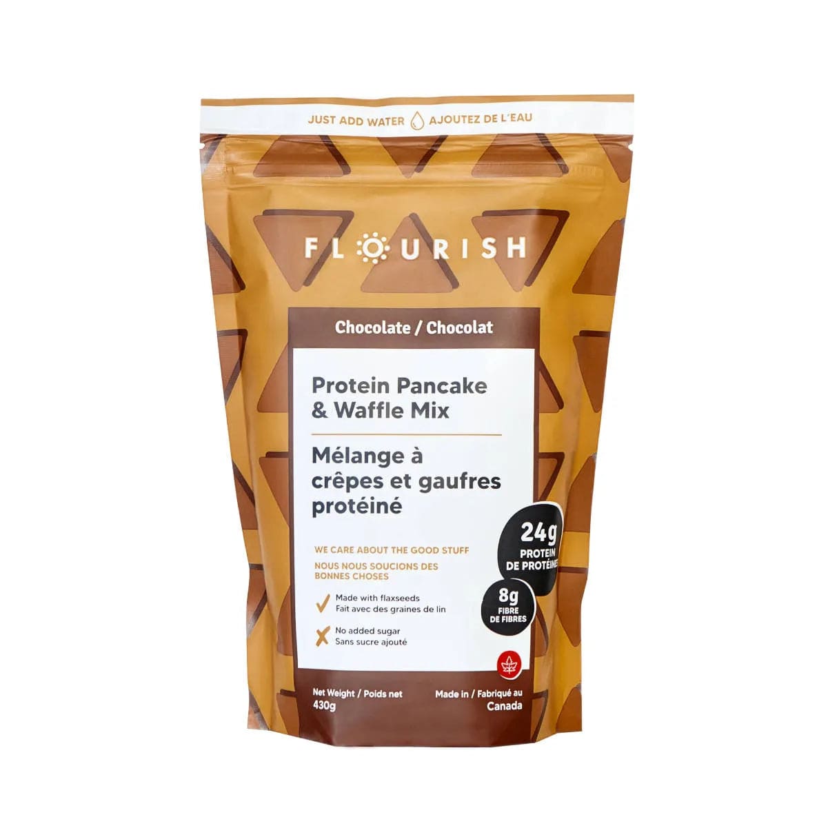 Flourish Chocolate Protein Pancake & Waffle Mix (Case of 8) Snacks & Treats Flourish